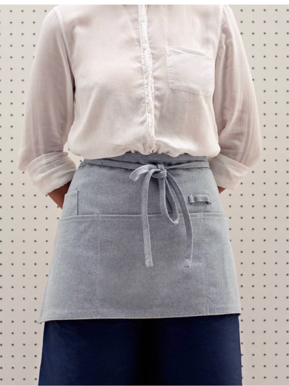 Meema Unisex 100% Cotton Apron Neutral Upcycled Kitchen Crafter Cooking  Work
